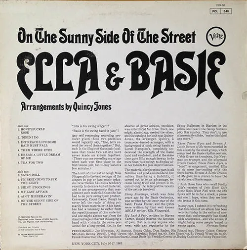 Ella & Basie On The Sunny Side Of The Street