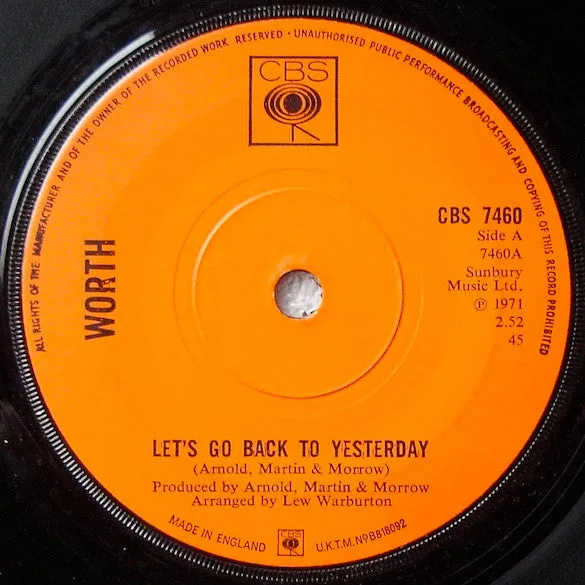 Let's Go Back To Yesterday / Let Me Be