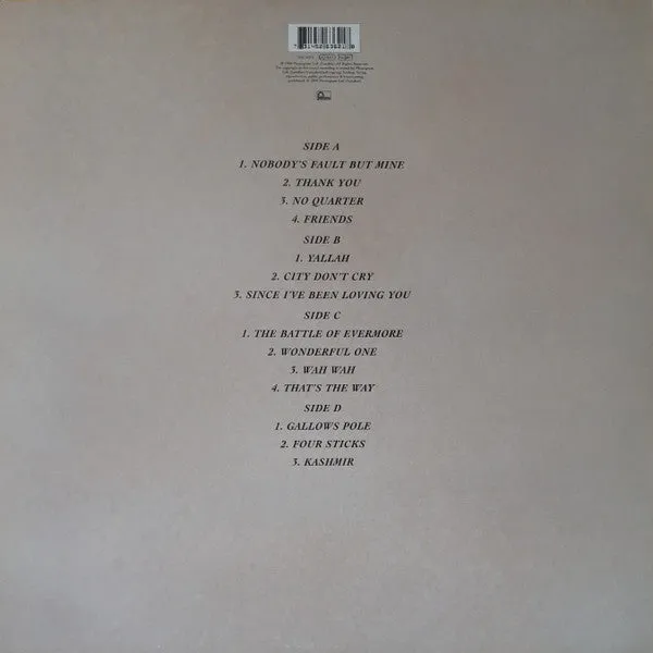 No Quarter Jimmy Page & Robert Plant Unledded