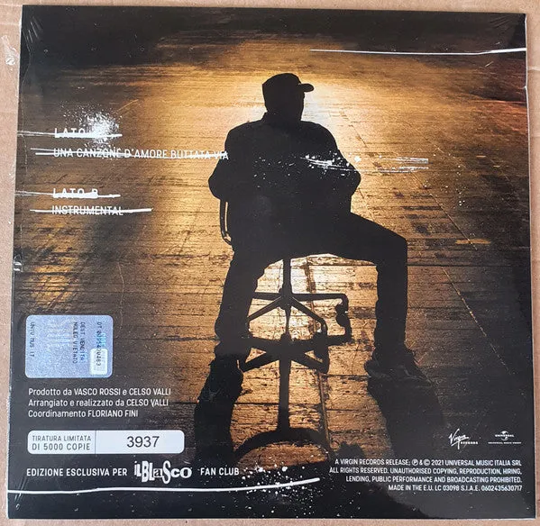 Una Canzone D'Amore Buttata Via Limited Numbered Picture Disc